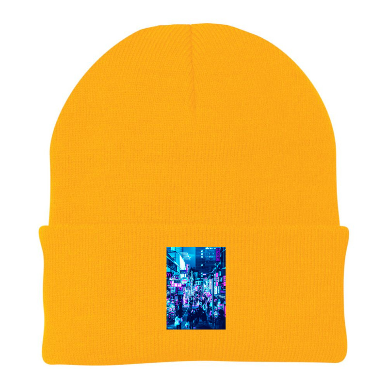 Tokyo Neon Night Synthwave Beanie by Jeff_Nugroho | Artistshot