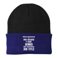 Gift For F Ckin' Genius Private Investigator Beanie | Artistshot