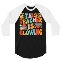 This Teacher Is Glowing Hello Summer 3/4 Sleeve Shirt | Artistshot