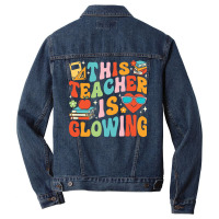 This Teacher Is Glowing Hello Summer Men Denim Jacket | Artistshot