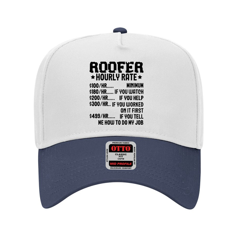 Mens Roofer Hourly Rate Roofing Ninja Roof Whisperer Job Adjustable Baseball Cap by Ngecrit | Artistshot