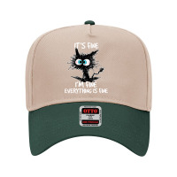 It's Fine I'm Fine Everything Is Fine Funny Black Cat Adjustable Baseball Cap | Artistshot