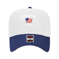 Angleton Texas Tx Usa Stars & Stripes Vintage Style Adjustable Baseball Cap | Artistshot