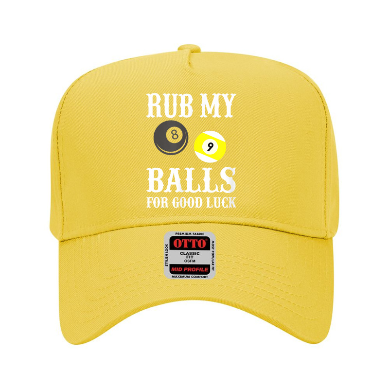 Funny Billiards Tshirt Rub My Balls For Good Luck Adjustable Baseball Cap | Artistshot