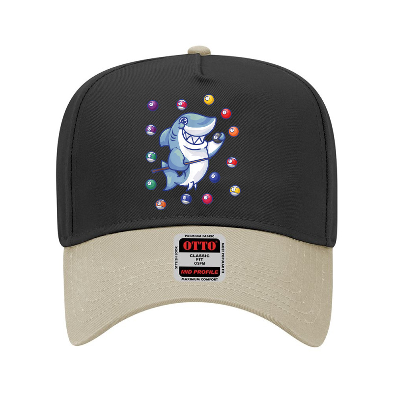 Funny Shark With Pool Balls I Children Shark Billiards T Shirt Adjustable Baseball Cap | Artistshot