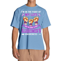 Alzheimers Awareness In The Fight T  Shirt Alzheimer's Awareness In Th Urban Heavy T-shirt | Artistshot