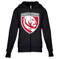 Gloucester Rugby Youth Zipper Hoodie | Artistshot