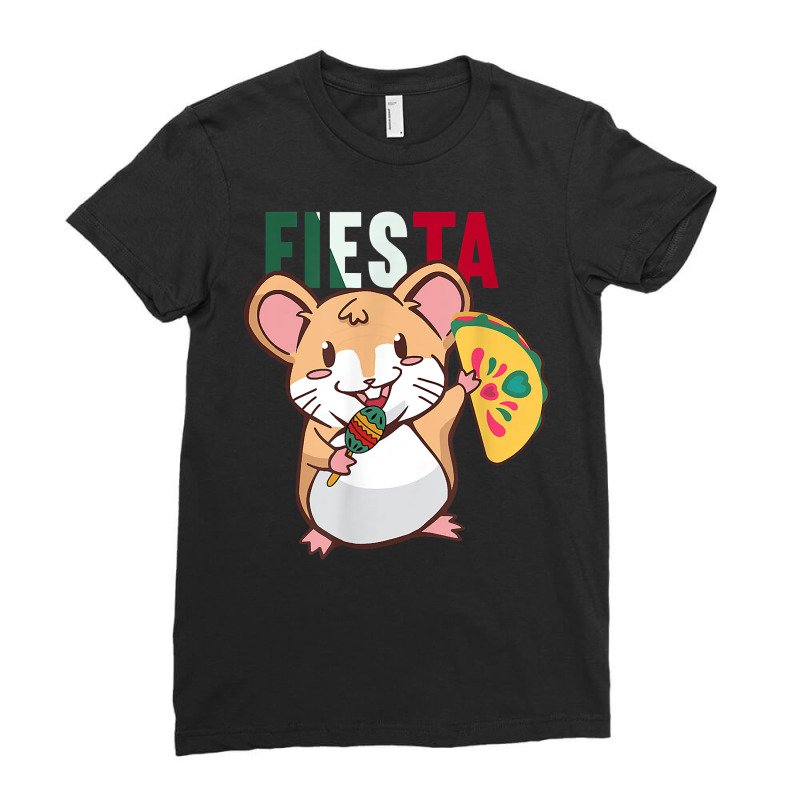 Mexican Cinco De Mayo Party Hamster T Shirt Ladies Fitted T-Shirt by phuongvu | Artistshot