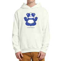 Sporty Panda Meditating In Yoga Pose Meditation Premium Urban Pullover Hoodie | Artistshot