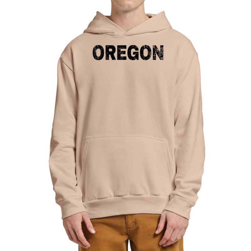 Vintage Oregon Bold Black Text Or Apparel T Shirt Urban Pullover Hoodie | Artistshot