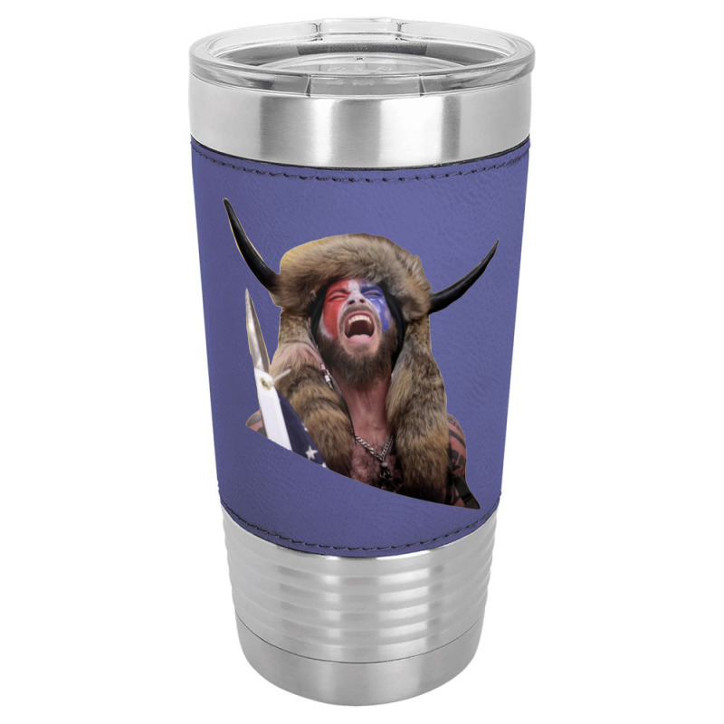 The Horned Shirtless Trump Protestor Leatherette Tumbler | Artistshot