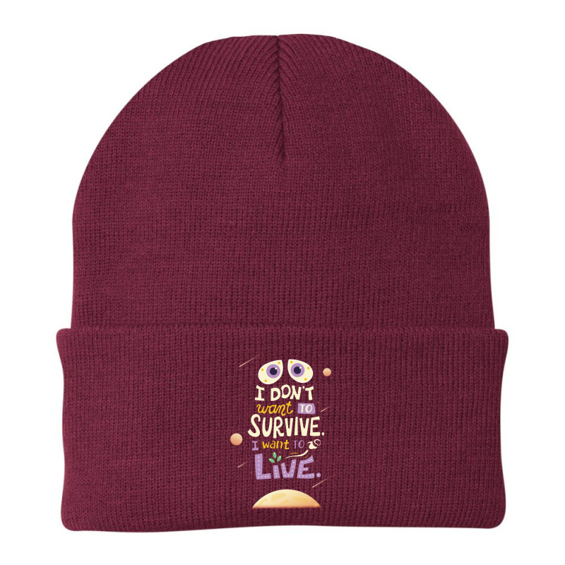 I Want To Live Lettering Beanie by noranajas | Artistshot