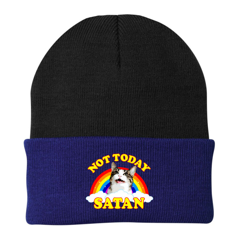 Cat Rainbow Not Today Satan Beanie by Lemah Abang | Artistshot