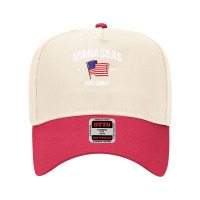 Manassas Virginia Va Usa Stars & Stripes Vintage Style Adjustable Baseball Cap | Artistshot