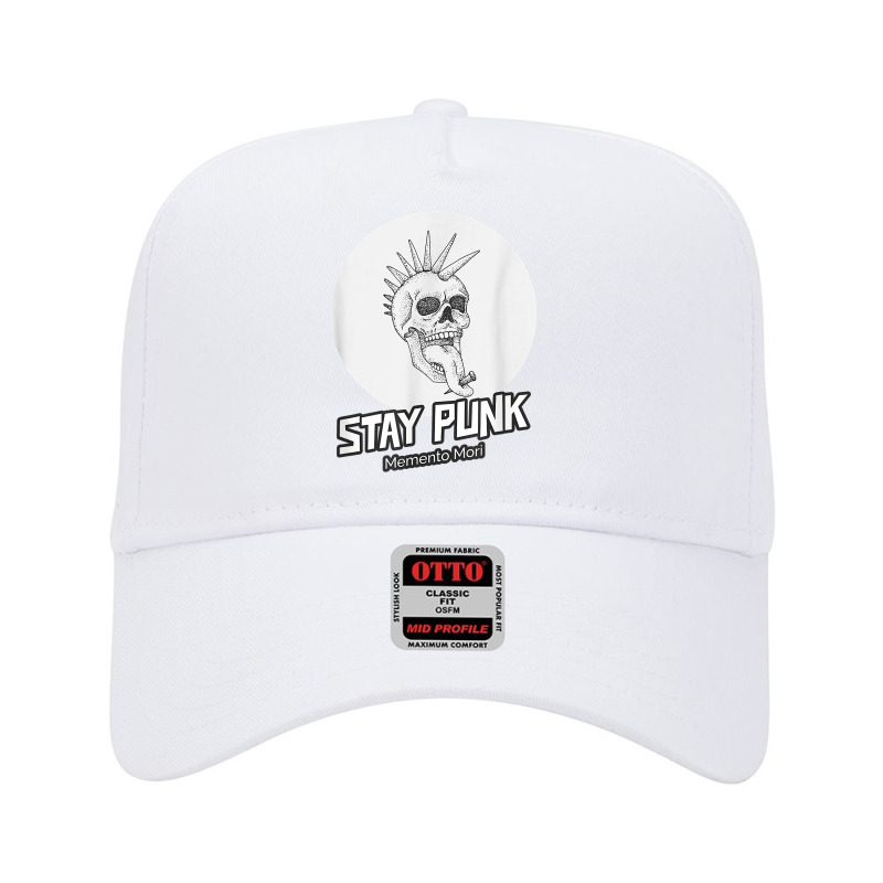 Memento Mori Stay Punk   Funny Goth Rock In Death And Life T Shirt Adjustable Baseball Cap | Artistshot