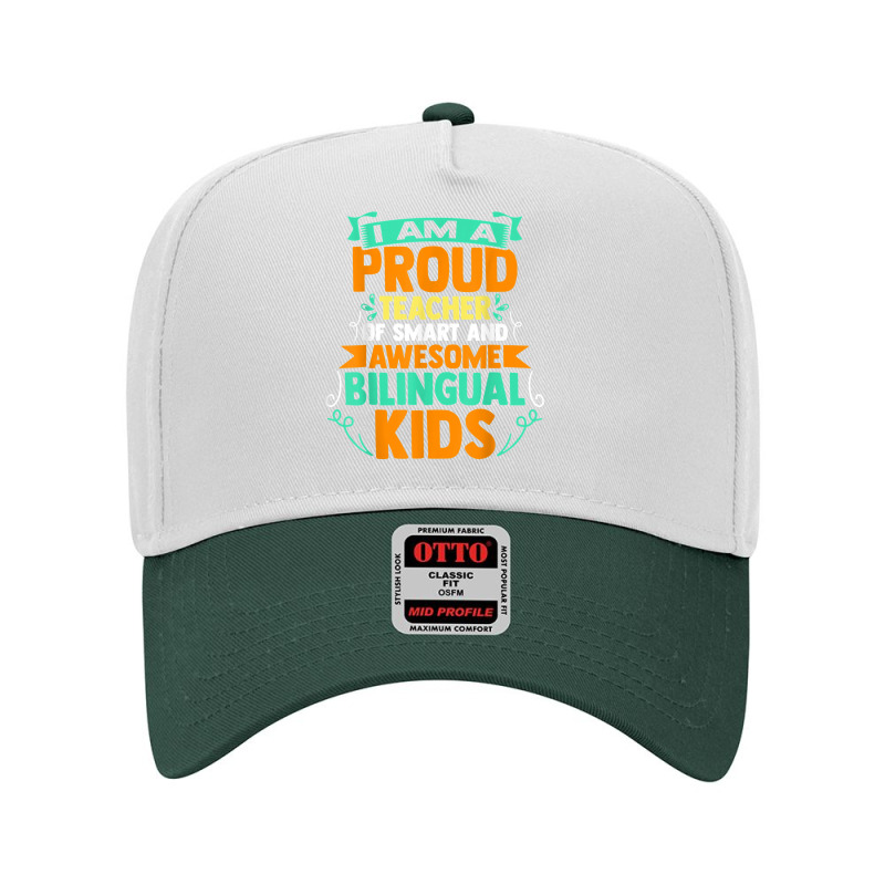 Proud School Teacher Bilingual Kids T Shirt Adjustable Baseball Cap by morelypylagertq | Artistshot