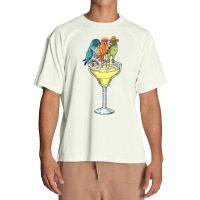 Parrots On Vacation Drinking Margarita Hawaiian Shirt Birds T Shirt Urban Heavy T-shirt | Artistshot