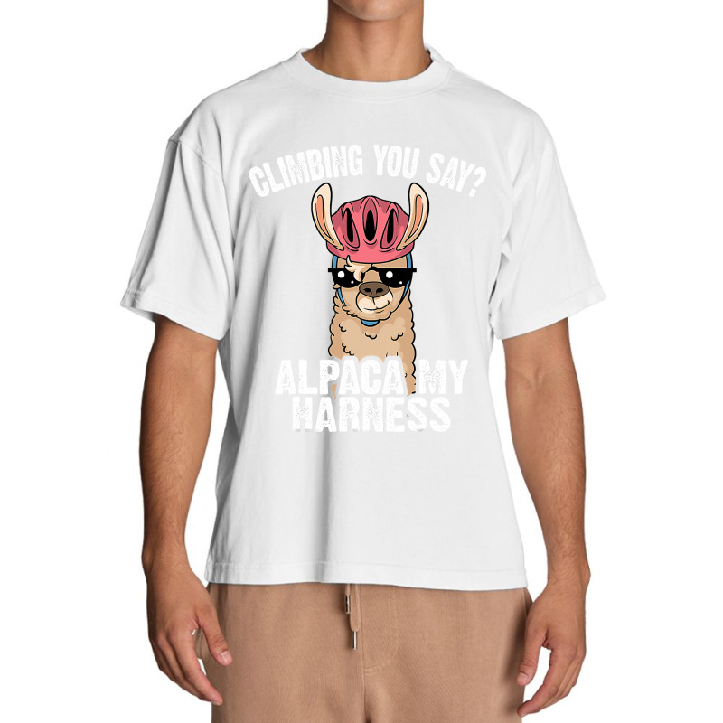 Funny Rock Climbing Llama Cute Harness 34 Urban Heavy T-shirt | Artistshot