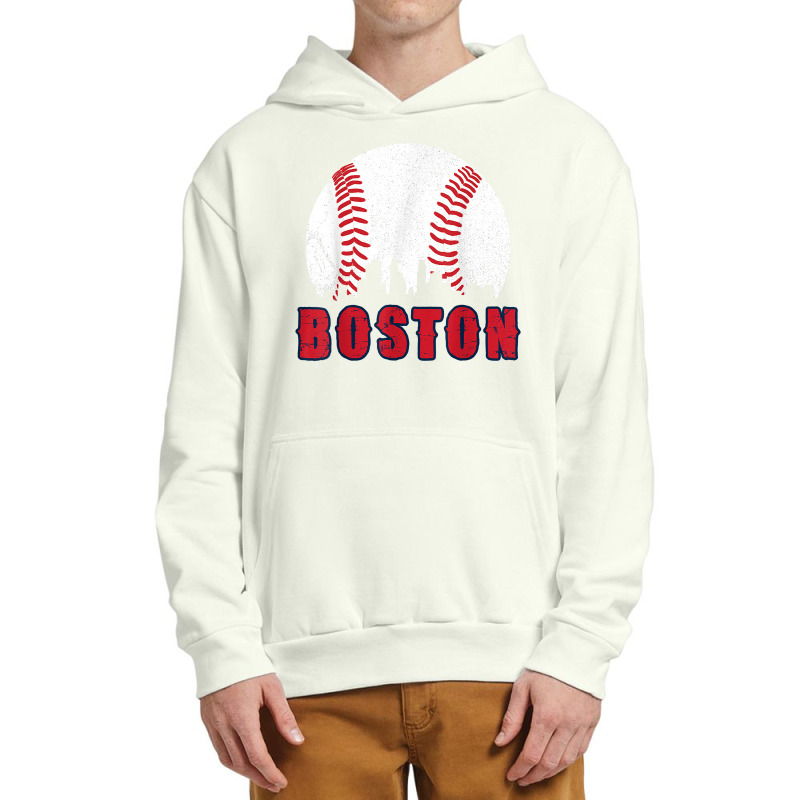 Vintage Boston Skyline Baseball Throwback For Red Game Day T Shirt Urban Pullover Hoodie | Artistshot