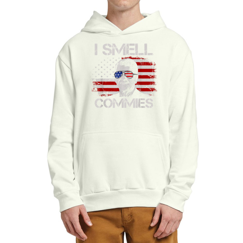 Vintage American Flag Funny Political I Smell Commies T Shirt Urban Pullover Hoodie | Artistshot