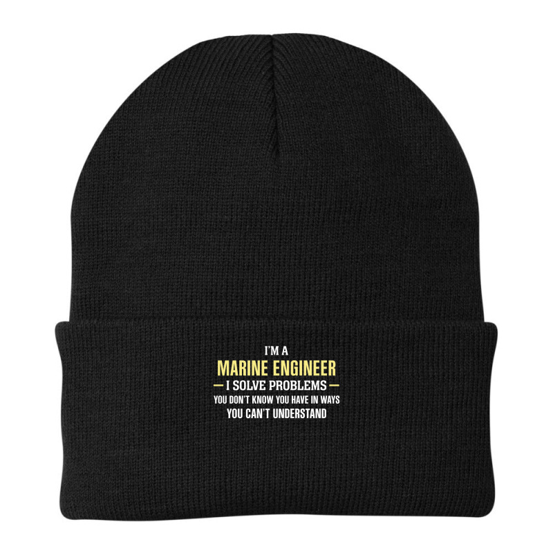 Marine Engineer I Solve Problems Funny Gift Beanie by thanchashop | Artistshot