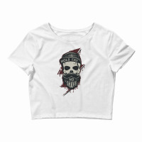 Skull Lightning Crop Top | Artistshot