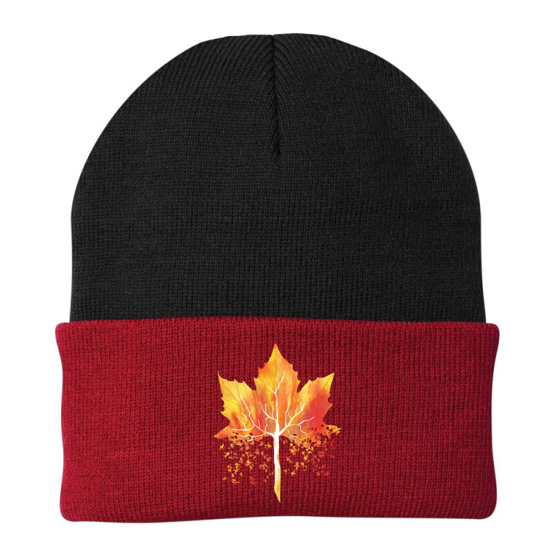 Autumn T  Shirt Leaf Autumn Tree Orange Fall Leaves Lover Season T  Sh Beanie by sglover982 | Artistshot