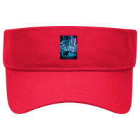 Tokyo Neon Night Synthwave Visor Hat | Artistshot