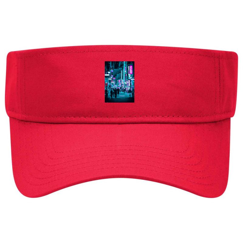 Tokyo Neon Night Synthwave Visor hat by Jeff_Nugroho | Artistshot