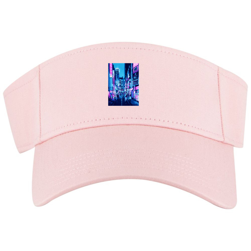 Tokyo Neon Night Synthwave Visor hat by Jeff_Nugroho | Artistshot