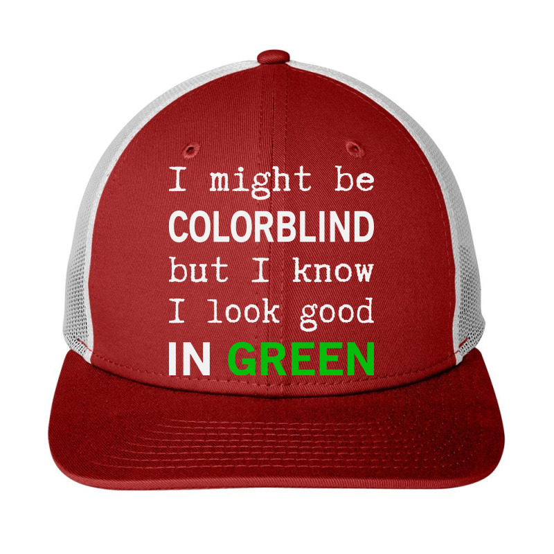 Red   Green Color Blindness Snapback Trucker Cap by Vanode Art | Artistshot