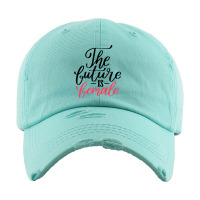 Future Is Female Hand Lettering Style Ponytail Cap | Artistshot