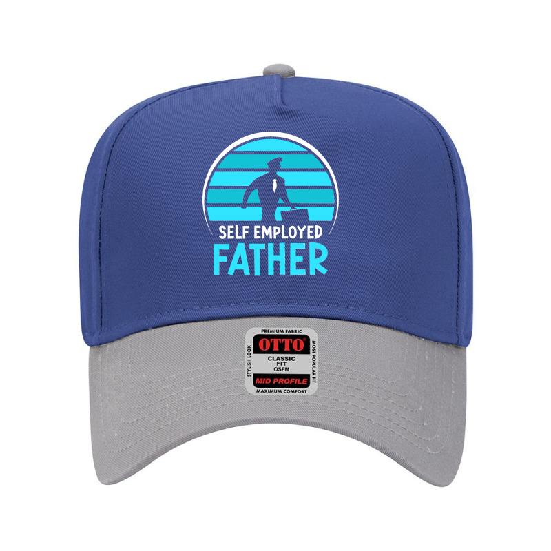 Self Employed Father Work Freelancer Job Boss Dad Daddy Papa Long Slee Adjustable Baseball Cap by CharlesLCross | Artistshot