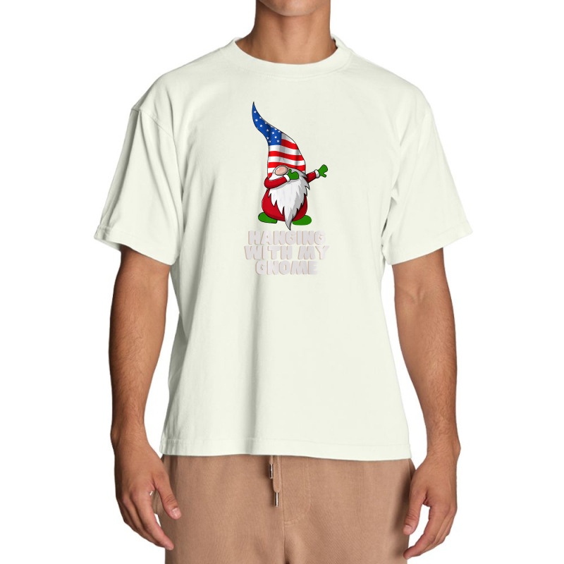 Hanging With My Gnome Garden Dabbing Gnome American Usa Flag Premium T Urban Heavy T-shirt | Artistshot