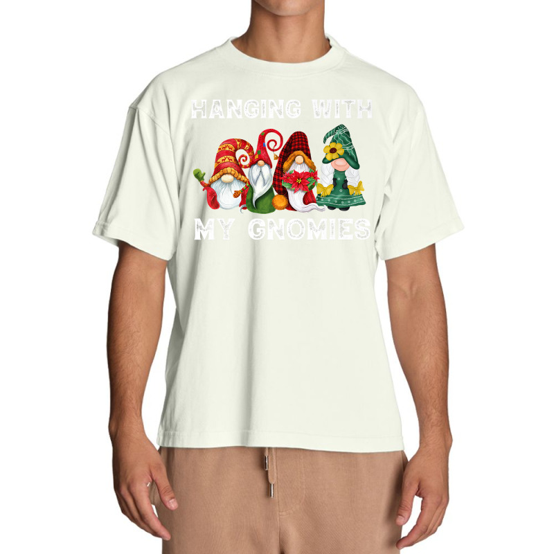 Hanging With My Gnomies Funny Gnome Friend Christmas Premium T Shirt Urban Heavy T-shirt | Artistshot