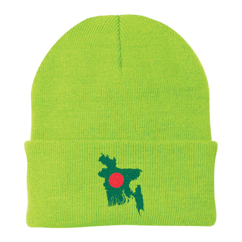 Bangladesh Map Flag Drawing Line Art Beanie | Artistshot