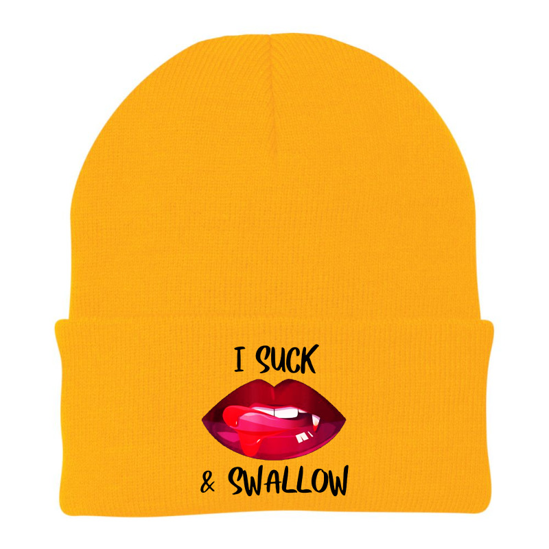 I Suck And Vampire Fangs Halloween Costume Beanie by WuzzTees | Artistshot