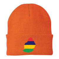 Mauritius Map Flag Drawing Line Art Beanie | Artistshot