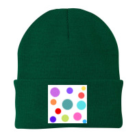 Different Colours And Sizes Circles On White Paper Beanie | Artistshot