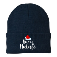 Buon Natale And Tanti Auguri Merry Christmas Italian Holiday Funny Gif Beanie | Artistshot