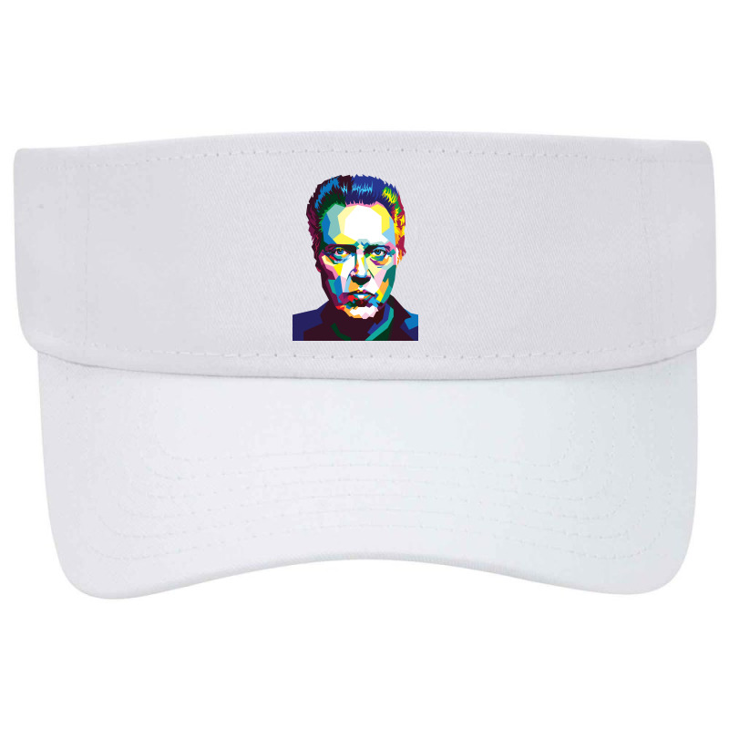 Christoper Walken In Wpap Pop Art Style Visor Hat | Artistshot