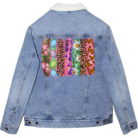 Western Easter Brushstroke Unisex Sherpa-lined Denim Jacket | Artistshot