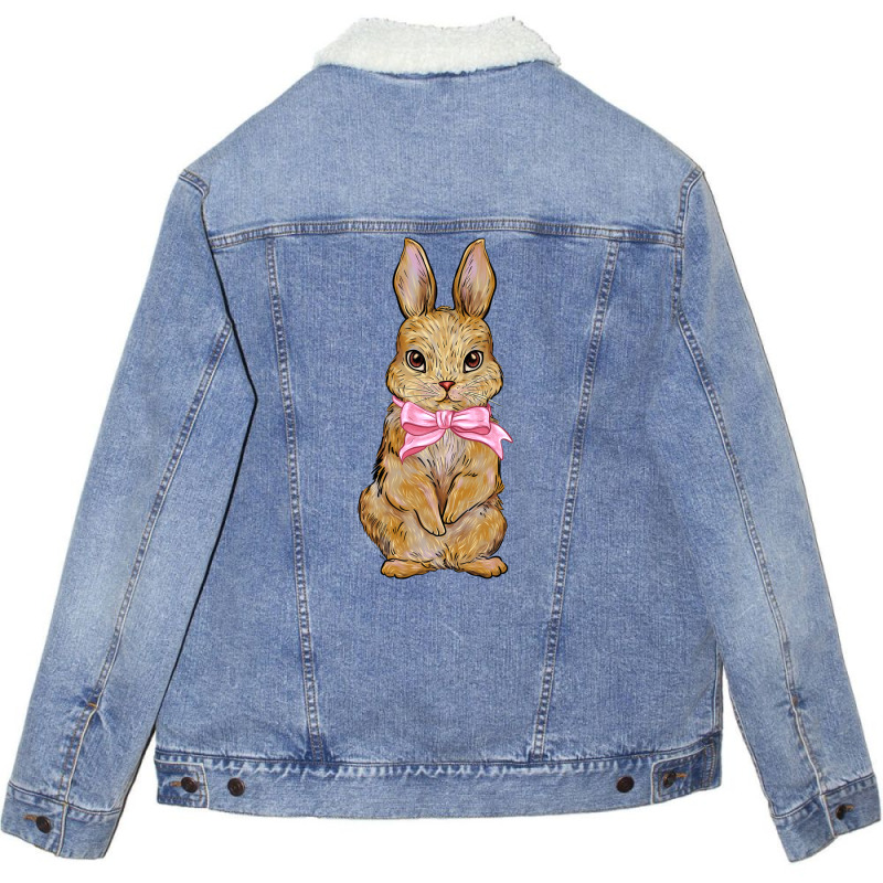 Easter Rabbit Unisex Sherpa-lined Denim Jacket | Artistshot