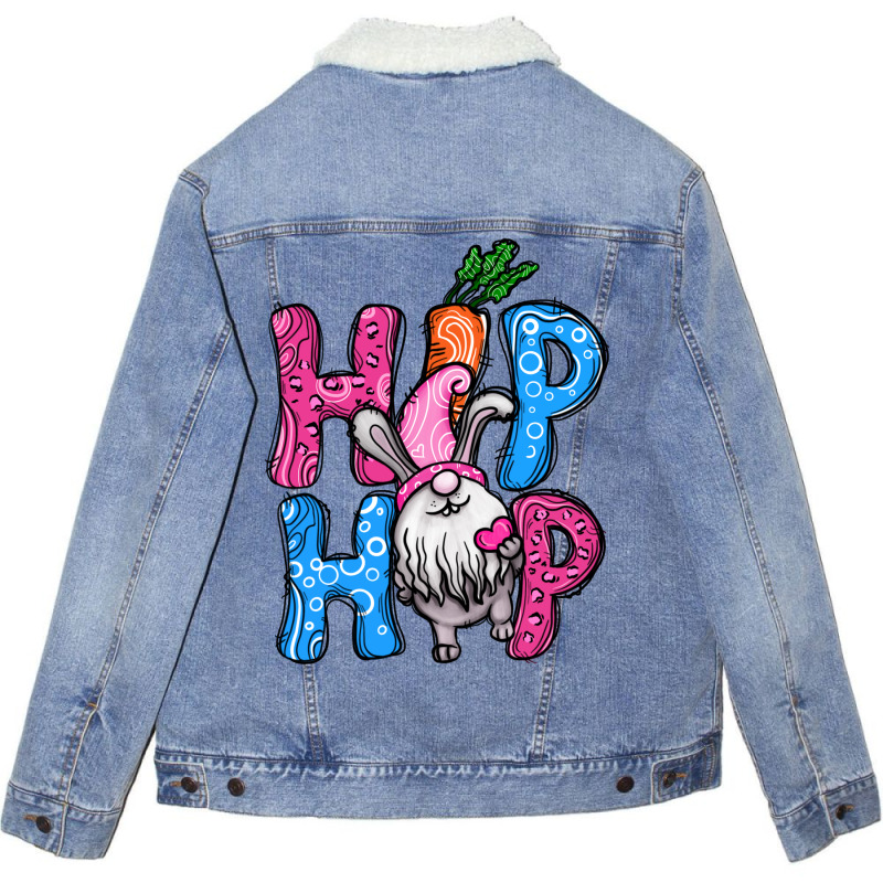 Easter Hip Hop Gnome Unisex Sherpa-lined Denim Jacket | Artistshot