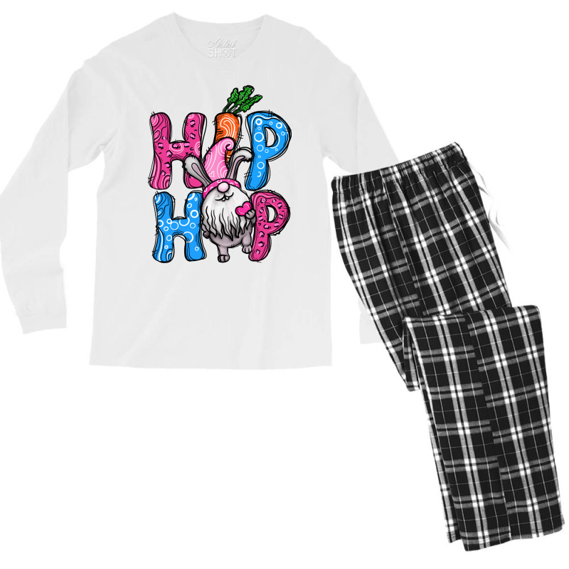 Easter Hip Hop Gnome Men's Long Sleeve Pajama Set | Artistshot