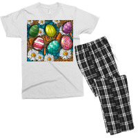 Easter Eggs Men's T-shirt Pajama Set | Artistshot