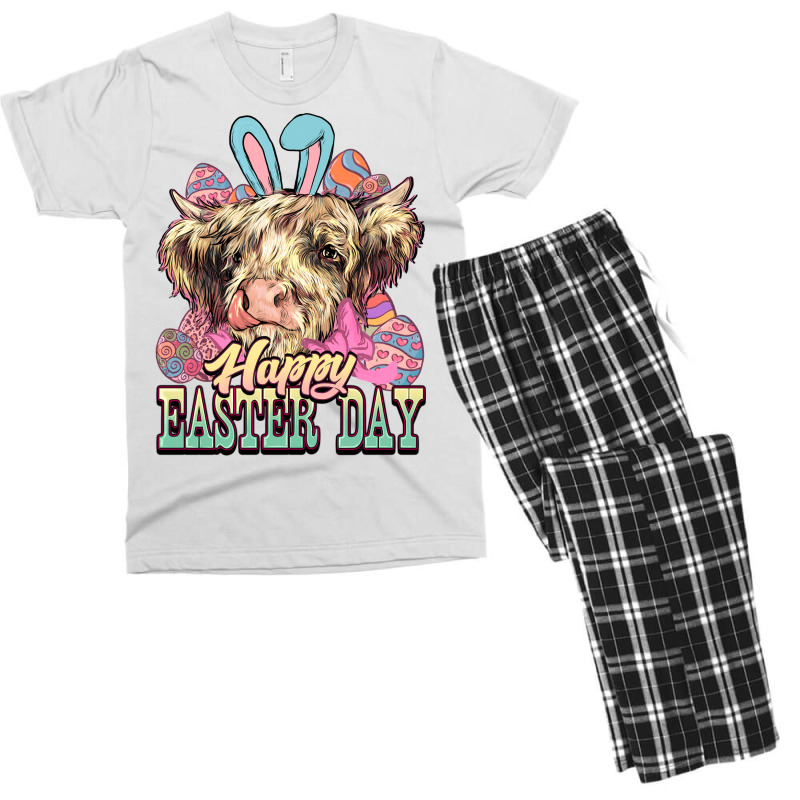 Easter Day Cow Men's T-shirt Pajama Set | Artistshot