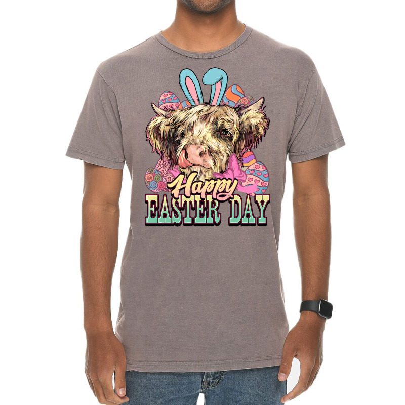 Easter Day Cow Vintage T-shirt | Artistshot