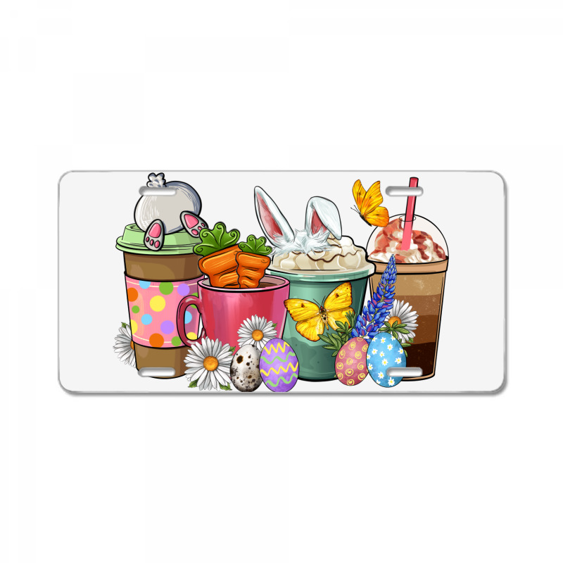 Easter Coffee Cups License Plate | Artistshot