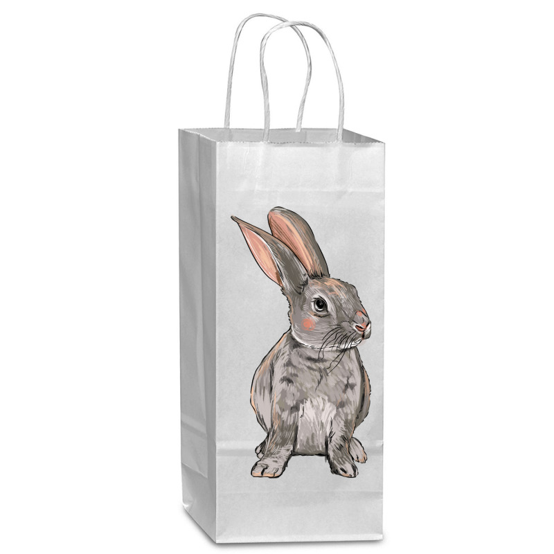 Easter Bunny Wine Paper Bag - 5 1/2 X 3 1/4 X 13 | Artistshot